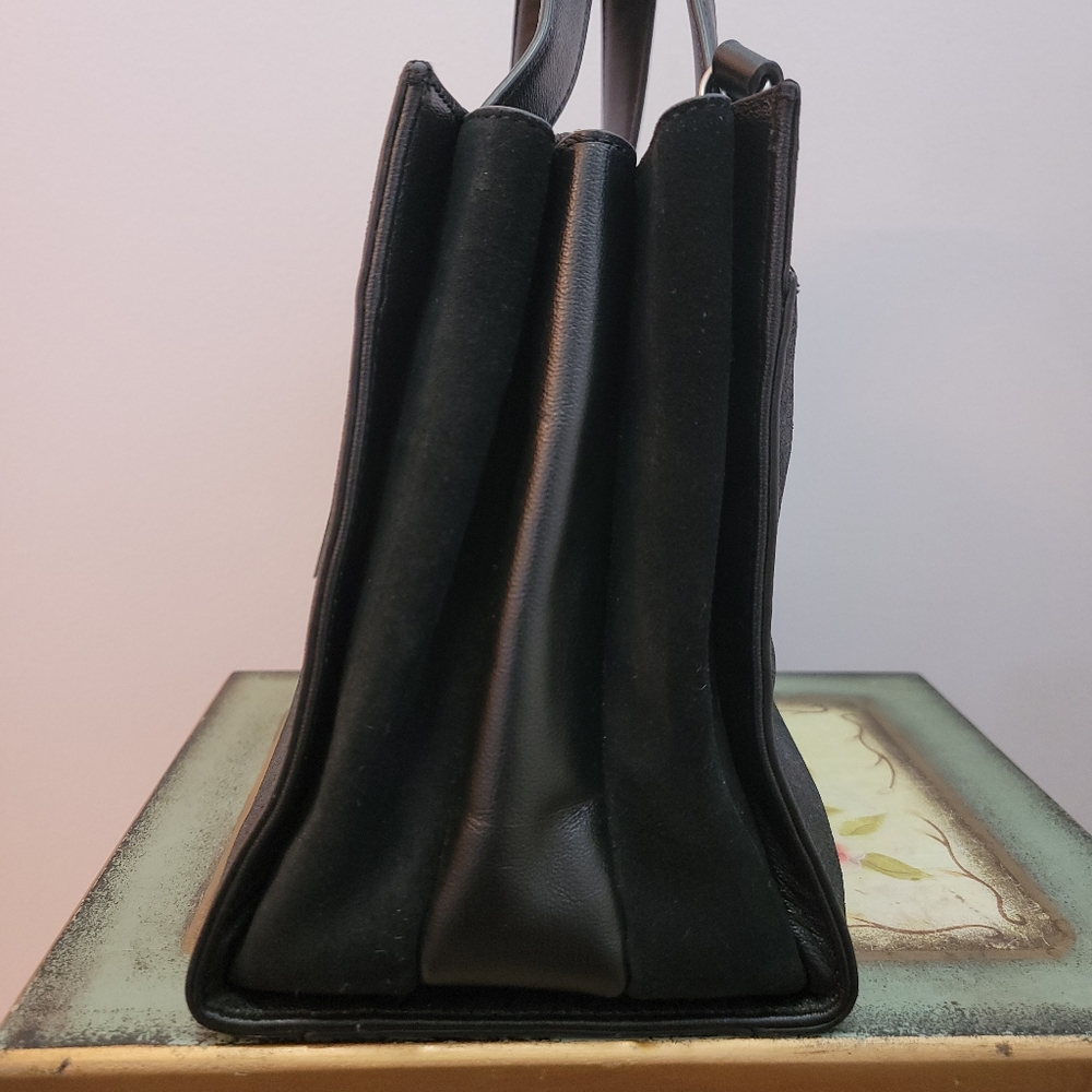 Treasure & Bond Black Leather and Suede Top Handle / Shoulder Bag - Picture 2 of 13